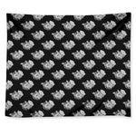Monochrome Rose Pattern Print Tapestry