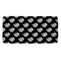 Monochrome Rose Pattern Print Towel