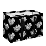 Monochrome Rose Pattern Print Utility Tote Bag