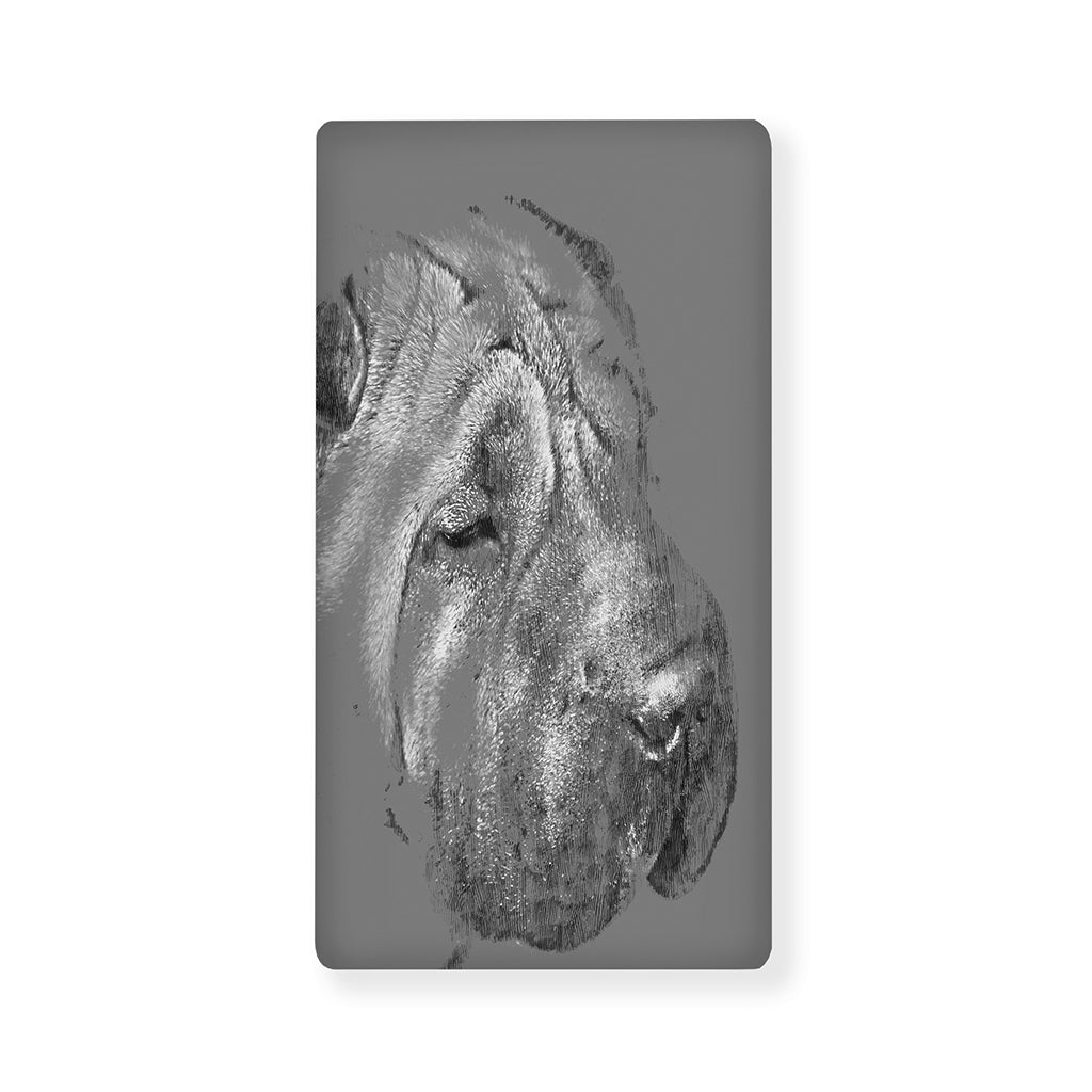 Monochrome Shar Pei Print Baby Crib Sheet