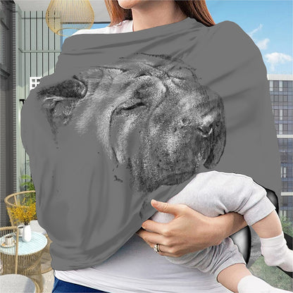 Monochrome Shar Pei Print Baby Seat Cover
