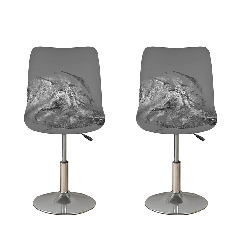 Monochrome Shar Pei Print Bar Stool Covers