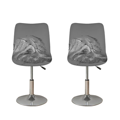 Monochrome Shar Pei Print Bar Stool Covers