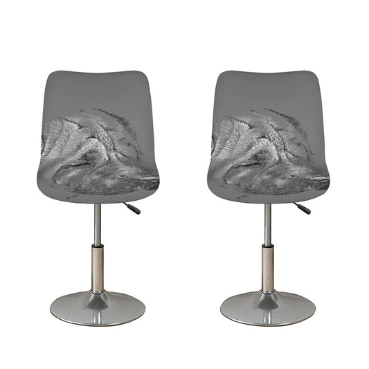 Monochrome Shar Pei Print Bar Stool Covers