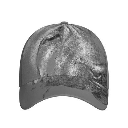 Monochrome Shar Pei Print Baseball Cap