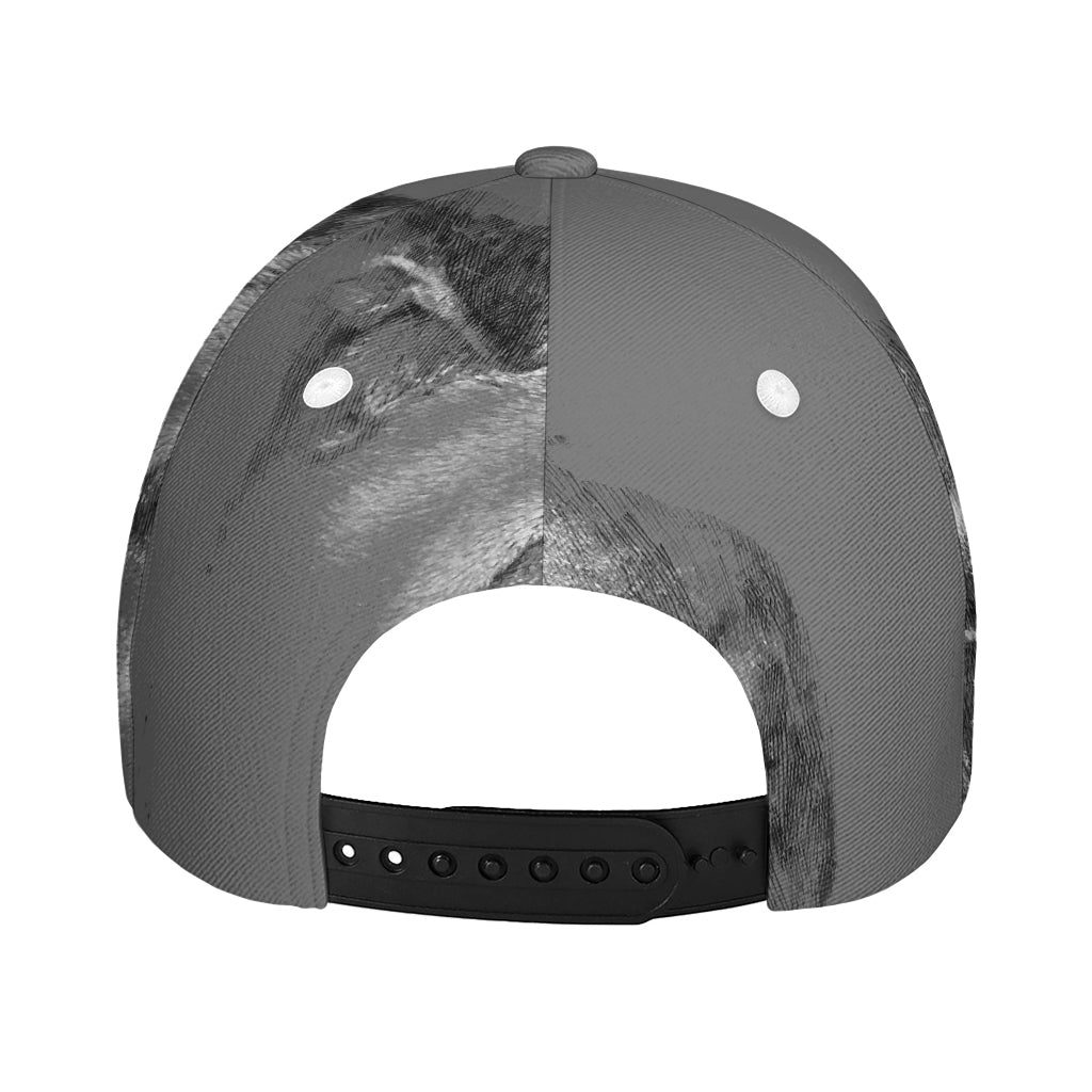 Monochrome Shar Pei Print Baseball Cap