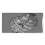 Monochrome Shar Pei Print Beach Towel