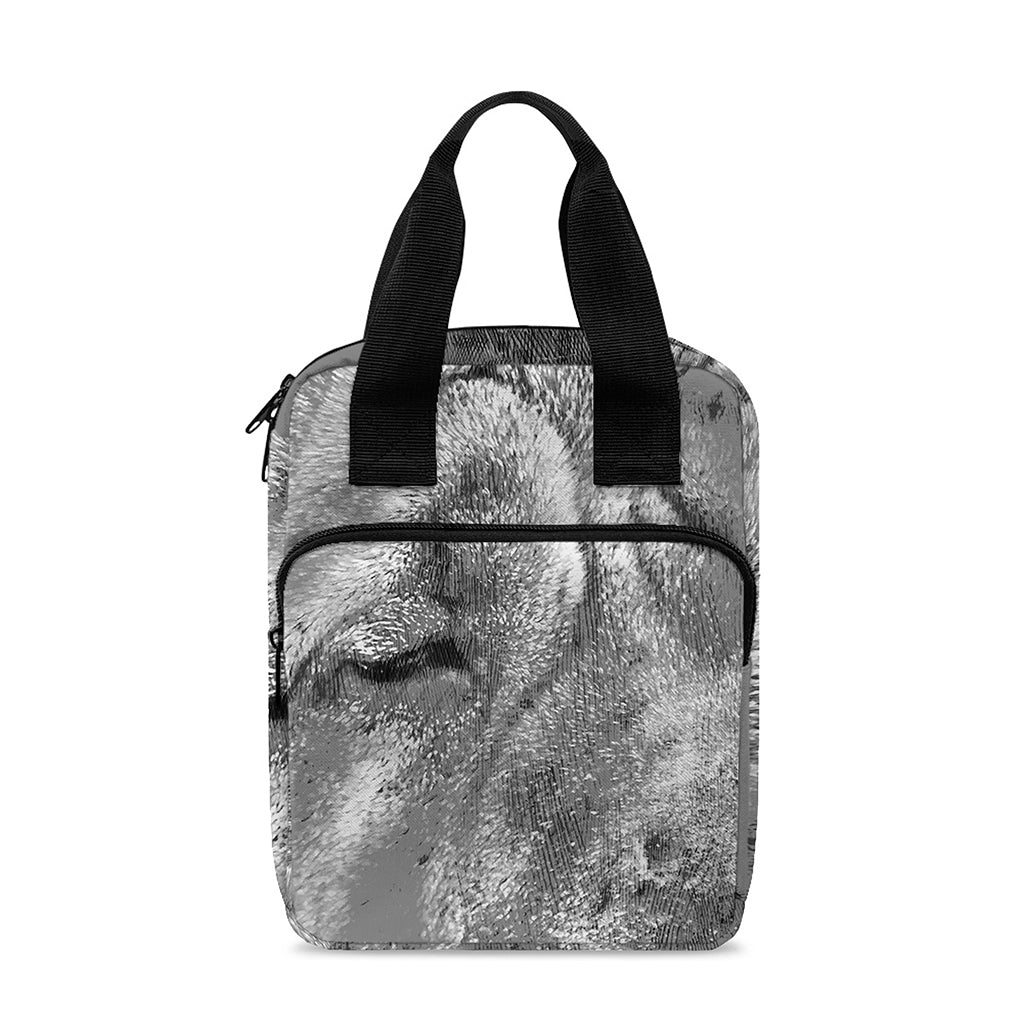 Monochrome Shar Pei Print Bible Tote Bag