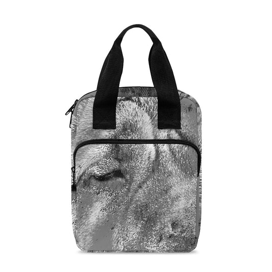 Monochrome Shar Pei Print Bible Tote Bag
