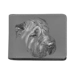 Monochrome Shar Pei Print Bifold Wallet