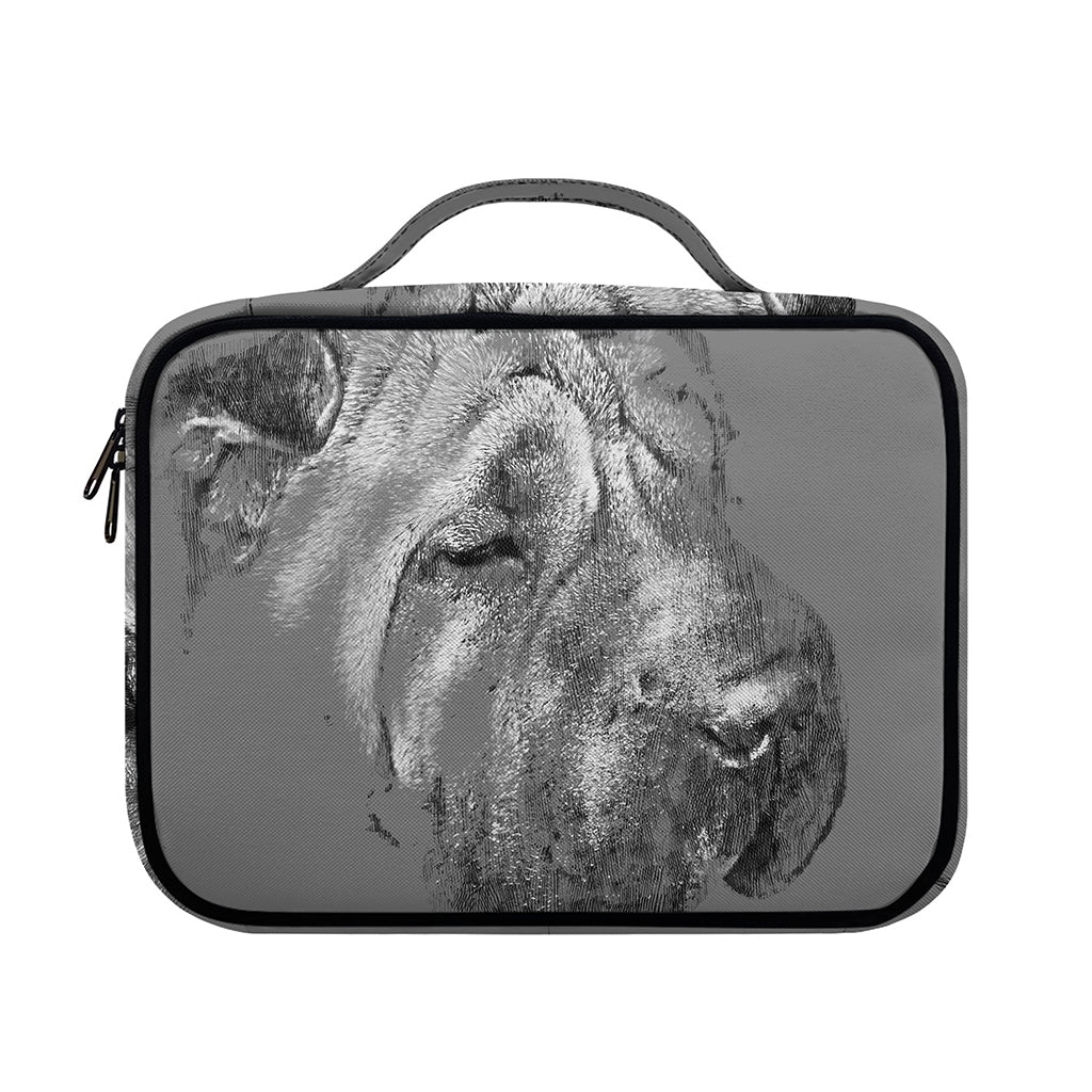 Monochrome Shar Pei Print Briefcase Bible Bag