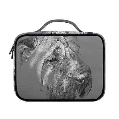 Monochrome Shar Pei Print Briefcase Bible Bag