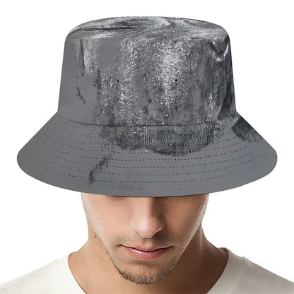 Monochrome Shar Pei Print Bucket Hat