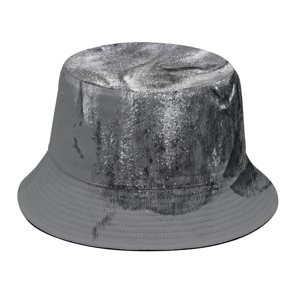 Monochrome Shar Pei Print Bucket Hat