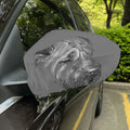 Monochrome Shar Pei Print Car Side Mirror Covers