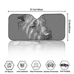 Monochrome Shar Pei Print Car Windshield Sun Shade