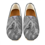 Monochrome Shar Pei Print Casual Shoes