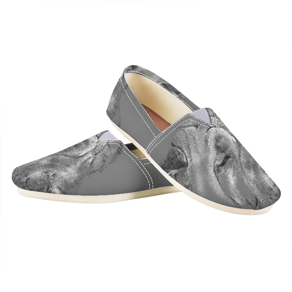 Monochrome Shar Pei Print Casual Shoes