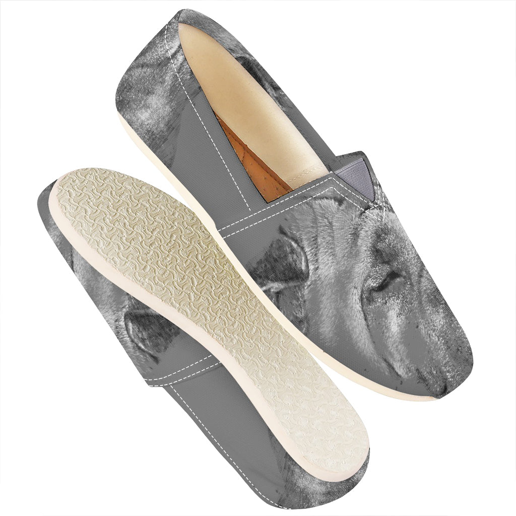 Monochrome Shar Pei Print Casual Shoes