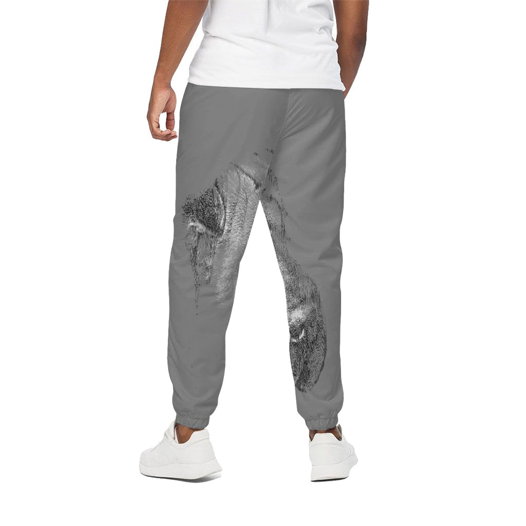 Monochrome Shar Pei Print Cotton Pants