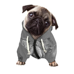 Monochrome Shar Pei Print Dog Zip Up Hoodie