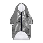 Monochrome Shar Pei Print Dog Zip Up Hoodie