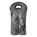 Monochrome Shar Pei Print Double Neoprene Wine Tote