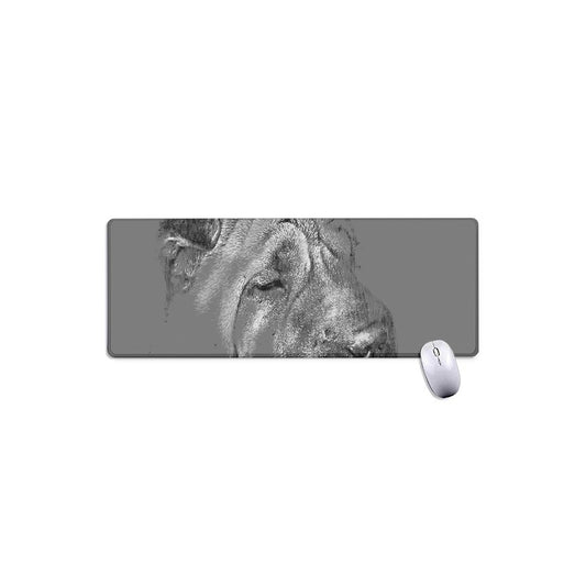 Monochrome Shar Pei Print Extended Mouse Pad