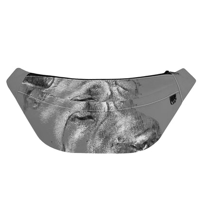 Monochrome Shar Pei Print Fanny Pack