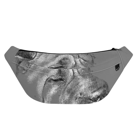 Monochrome Shar Pei Print Fanny Pack