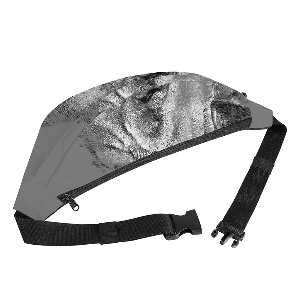Monochrome Shar Pei Print Fanny Pack
