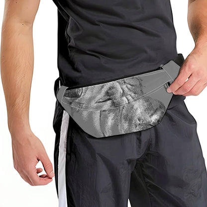 Monochrome Shar Pei Print Fanny Pack