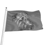 Monochrome Shar Pei Print Flag
