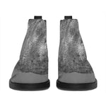 Monochrome Shar Pei Print Flat Ankle Boots