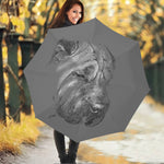 Monochrome Shar Pei Print Foldable Umbrella