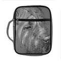 Monochrome Shar Pei Print Front Pocket Bible Bag