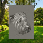 Monochrome Shar Pei Print Garden Flag