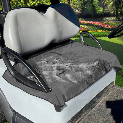 Monochrome Shar Pei Print Golf Cart Seat Cover