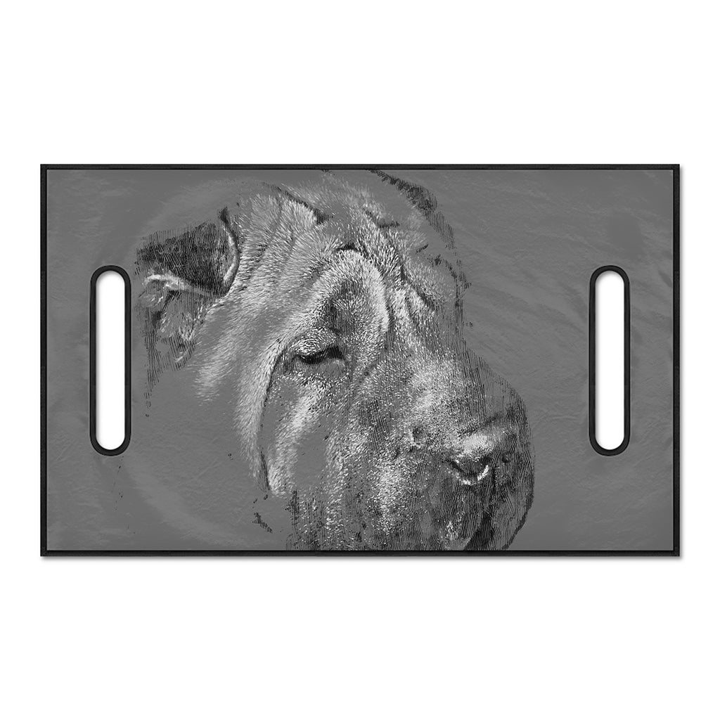 Monochrome Shar Pei Print Golf Cart Seat Cover
