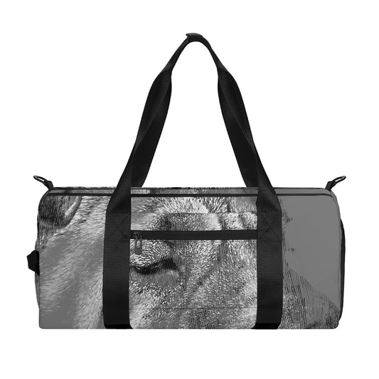 Monochrome Shar Pei Print Gym Bag