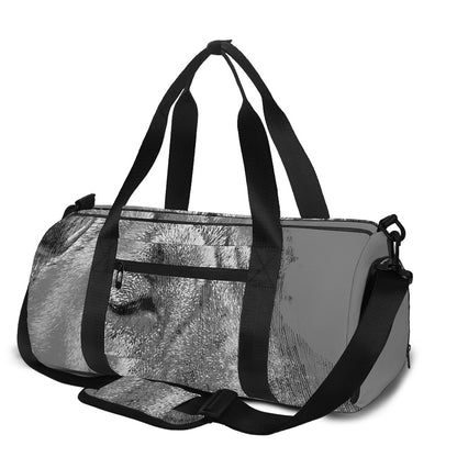 Monochrome Shar Pei Print Gym Bag