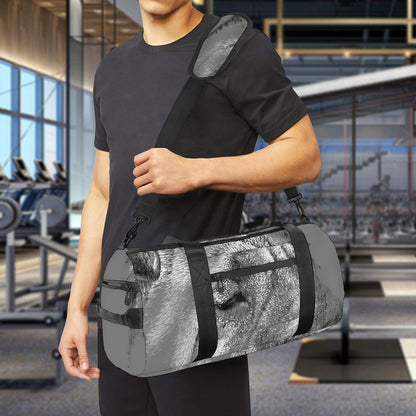 Monochrome Shar Pei Print Gym Bag