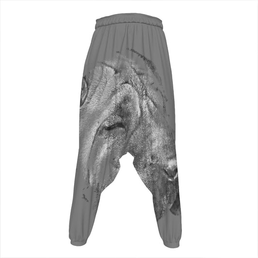 Monochrome Shar Pei Print Hammer Pants