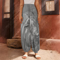 Monochrome Shar Pei Print Harem Pants