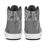 Monochrome Shar Pei Print High Top Leather Sneakers