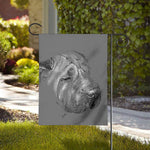 Monochrome Shar Pei Print House Flag