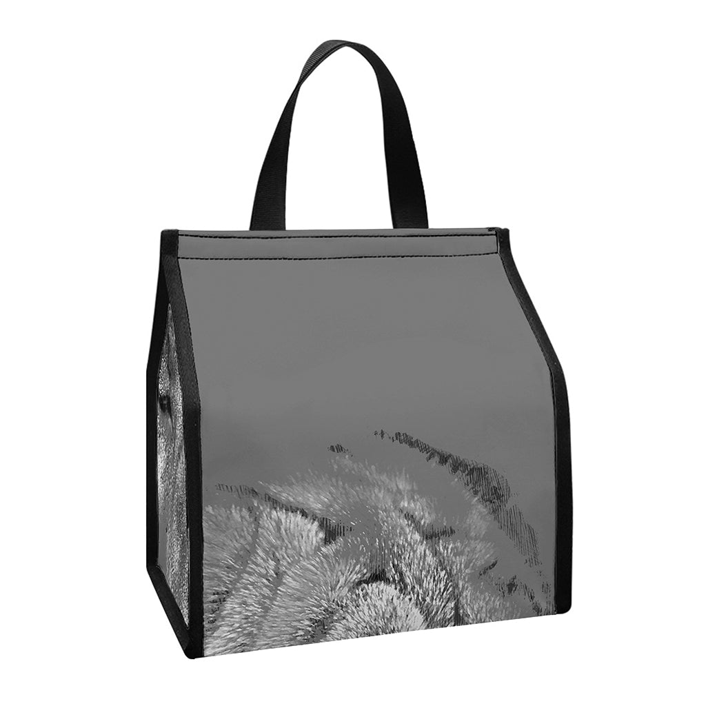 Monochrome Shar Pei Print Insulated Lunch Tote