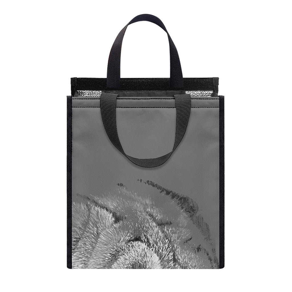 Monochrome Shar Pei Print Insulated Lunch Tote