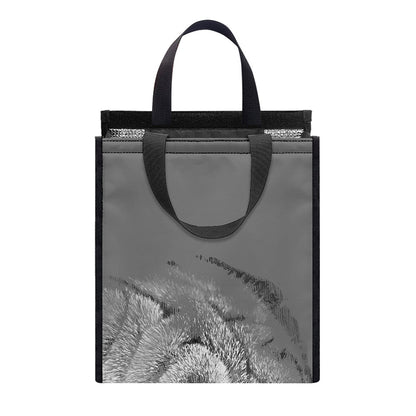 Monochrome Shar Pei Print Insulated Lunch Tote