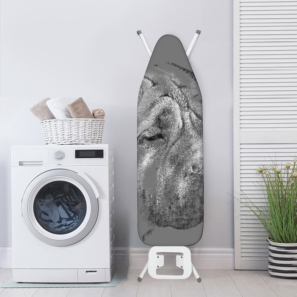 Monochrome Shar Pei Print Ironing Board Cover